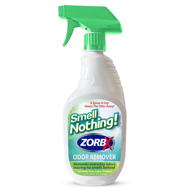 ZORBX Smell Nothing Odor Remover Spray 24 FL Oz â€“ Unscented & Perfume Free Odor Absorber for Strong Odors - Advanced Odor Neutralizer & Pet Odor Remover for Couch, Car, Carpet & Diaper Pail Smells - Image 1